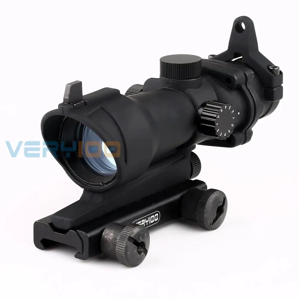 

VERY100 Tactical Airsoft 1x32 Illumination Red Green Dot Sight Rifle Scope for Outdoor Hunting with 20mm Weaver Rail