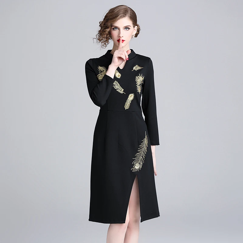 Top Quality Fall Winter Dress Women Runway Designer ...