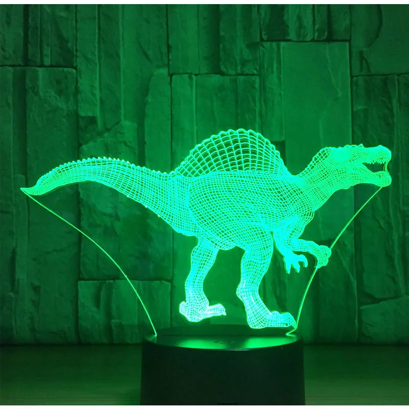 3D LED Night Light Dinosaur Spinosaurus with 7 Colors Light for Home