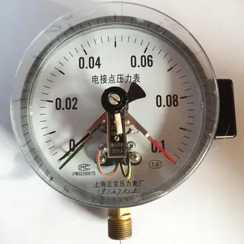 

Positive treasure YXC-150 0-0.1Mpa magnetic assisted electric contact pressure gauge M14*1.5 electric contact pressure gauge