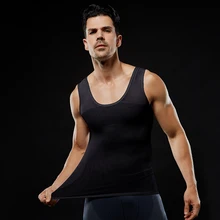 Для мужчин для похудения коррекция фигуры, тренировка для талии живота облегающий жилет Тренажерный Зал Топы SSA-19ING
