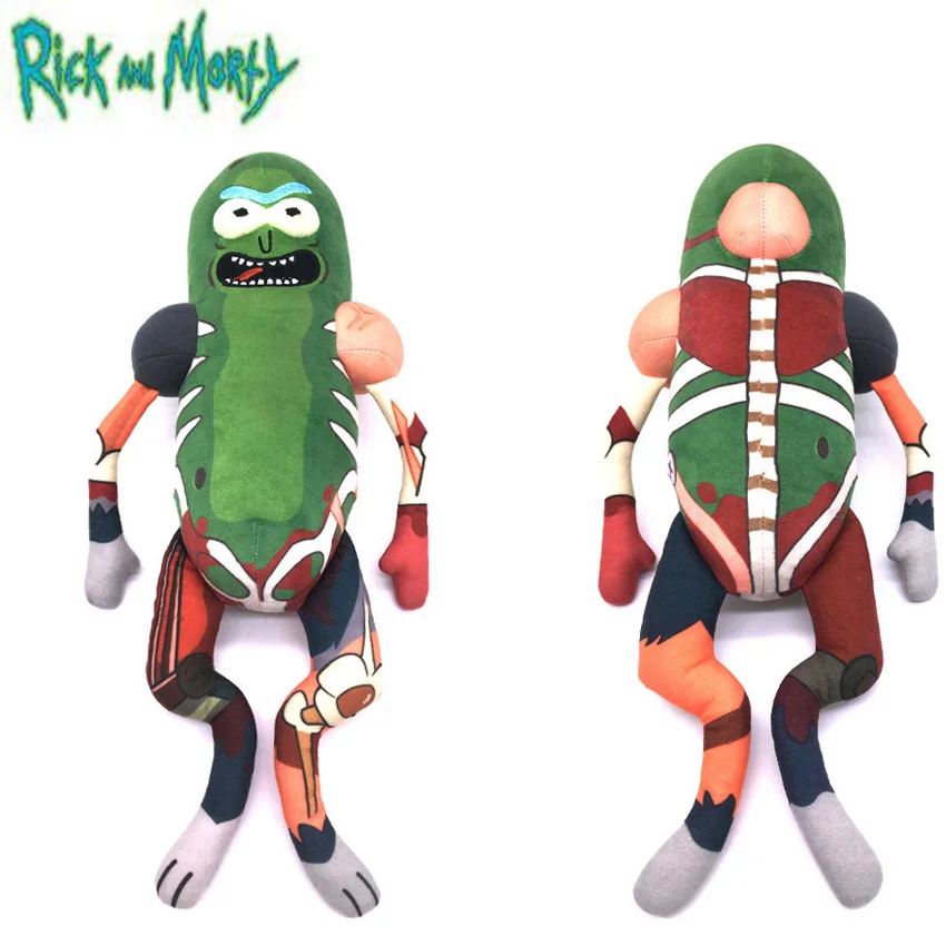 

Hot 45cm Rick And Morty Cute Pickle Rick Plush Stuffed Toy Doll Funny Soft Pillow Stuffed Doll Toys For Girls Birthdays Gifts