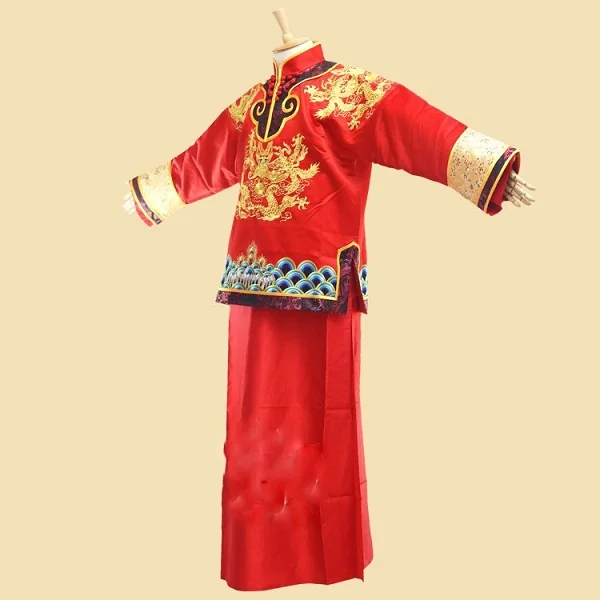 Tong Liya Chen Sicheng Red Chinese Wedding Hanfu Couple Costume Sets Republican Period Wedding Bride And Groom Hanfu Chinese Folk Dance Aliexpress