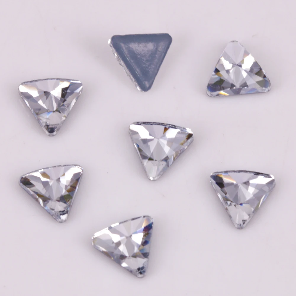 

Free Shipping! High Quality 5mm, 6mm Triangular Pyramid Flat Back Hotfix Rhinestones / Iron On Flat Back Crystals