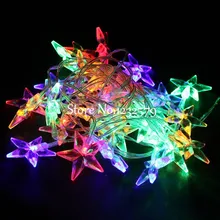 10 м/33 футов 80 светодиодный китайские фонарики для вечеринки с батареей пятиконечная звезда светодиодный Рождественский струнный свет для наружного использования рождественские Вечерние