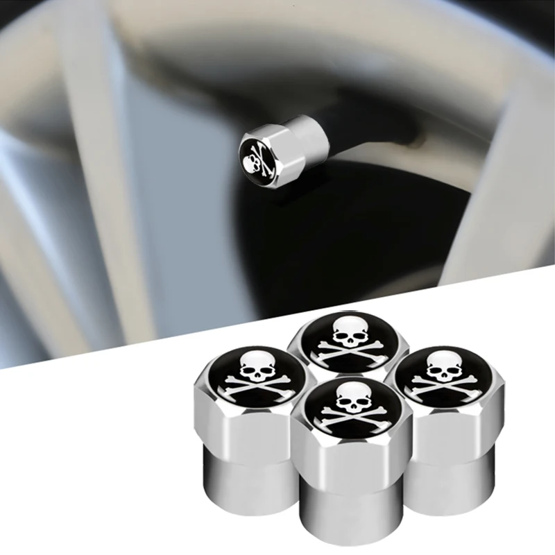 

4Pcs/Pack Punisher Skull Logo Car Badge Tyre Dust Cap Wheel Tire Valve Caps For Toyota Mazda Ford Audi Volvo SAAB Lada KIA skoda