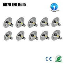 10 шт./лот 7 Вт AR70 светодиодный свет для 50 Вт галогенная лампа, B15 220 V 240 V теплый белый 2700 K 36 градусов угол луча 400lm прожектор светодиодный