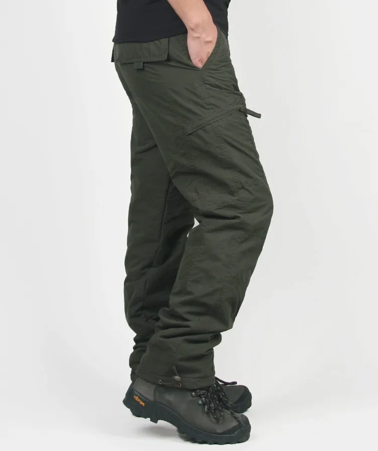 Мужские зимние двухслойные мужские камуфляжные грузовые штаны, мешковатые штаны для мужчин, военные тактические штаны, флисовые длинные брюки, размер M-3XL