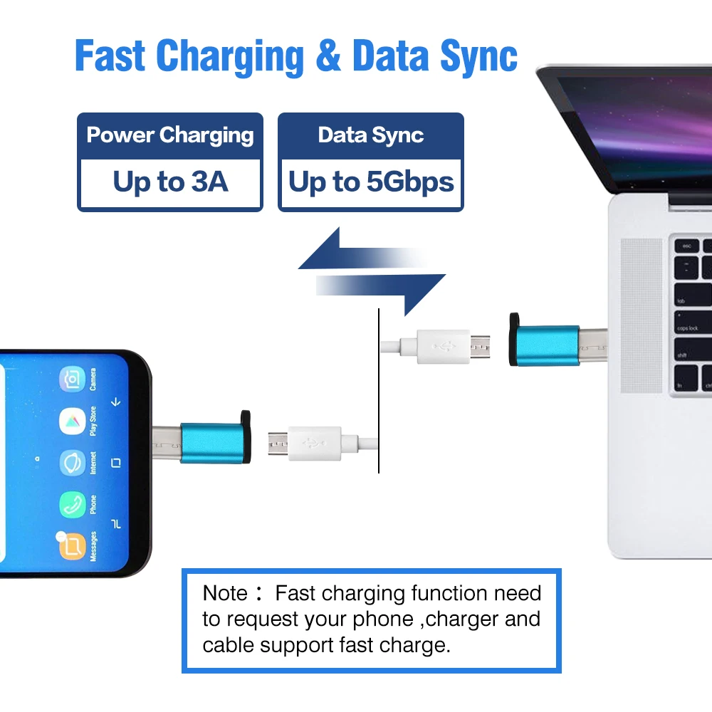 Адаптер Tongdaytech type-C с штекером типа C на Micro-Female USB 3,1 OTG type-C конвертер для Macbook S8 type-C адаптер для LG G5