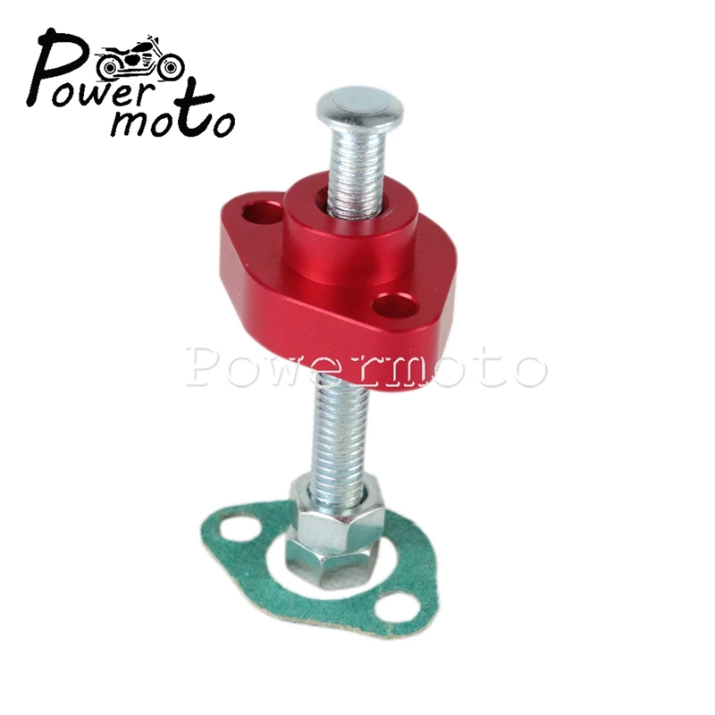 2X Red Motorcycle Cam Chain Tensioner 6063-T6 CNC Aluminum Manual Cam Tensioner for Honda VTR1000F SuperHawk Firestorm 1997-2005
