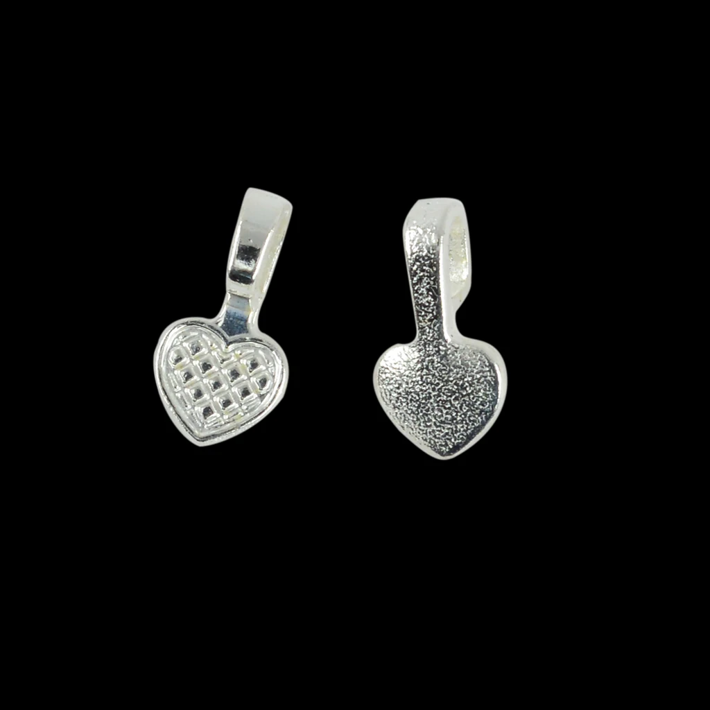 100 штук серебряное белое сердце клей на Бейлс кулон кабошон ювелирных изделий DIY задатки