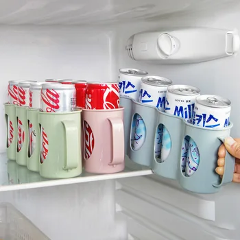 

Nordic Color Plastic Storage Box Refrigerator Cans Finishing Box Beverage Bottle Storage Holder Rack Kitchen Storage Organizer