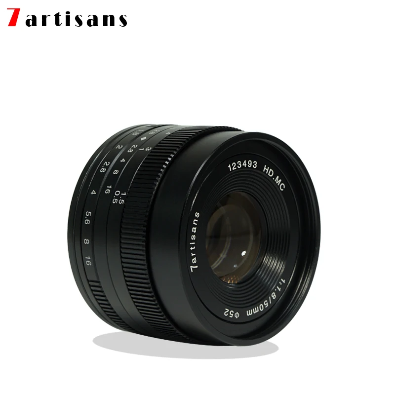 Объектив 7 artisans 50 мм F1.8 с большой диафрагмой ручной фиксированный фокус для
