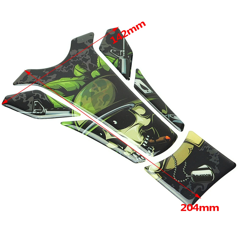 

3D Motorcycle Sticker Death soldier Skull Gas Fuel Tank Protector Pad Cover Decal stickers