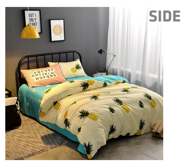 Dream NS/комплект постельного белья для дома с изображением ананаса в скандинавском стиле, пододеяльник, наволочка, теплый мягкий комплект для дома, спальни, гостиной