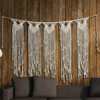 

Macrame Boho Cotton Wedding Backdrop Wall Hanging Tapestry Hanger Art Home Decor