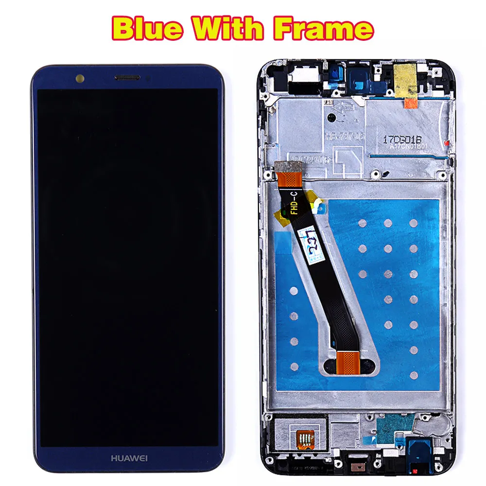 Huawei P Smart 5,65 дюймов сенсорный экран ЖК дисплей для huawei Enjoy 7 S планшета сенсор сборки 2160*1080 с рамки инструменты - Цвет: Blue with Frame