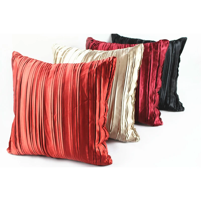45*45CM Sofa Cushion Covers Polyester Satin Wedding Party Home