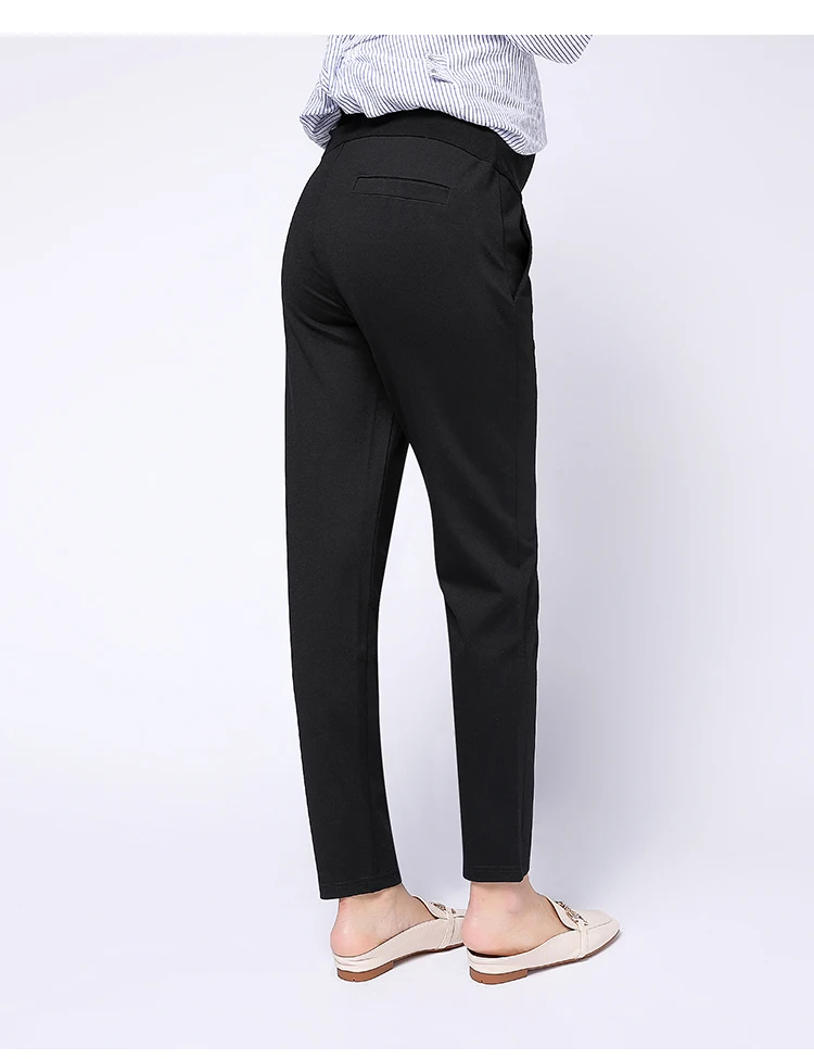202# OL штаны для беременных в деловом стиле, осенние модные джинсы-карандаш для беременных женщин, Стрейчевые рабочие брюки для беременных