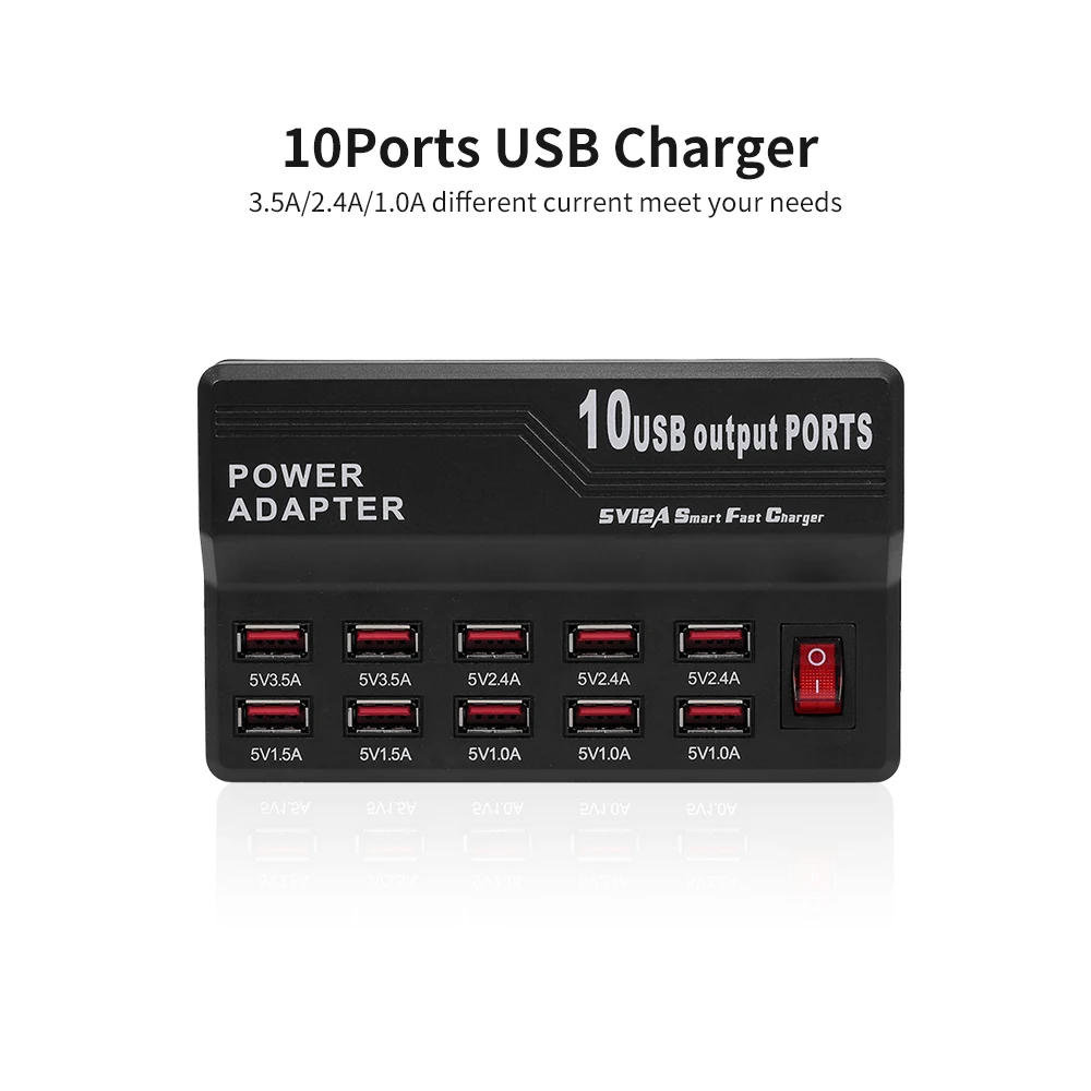 Умная зарядная станция с 10 USB портами док универсальной совместимостью для