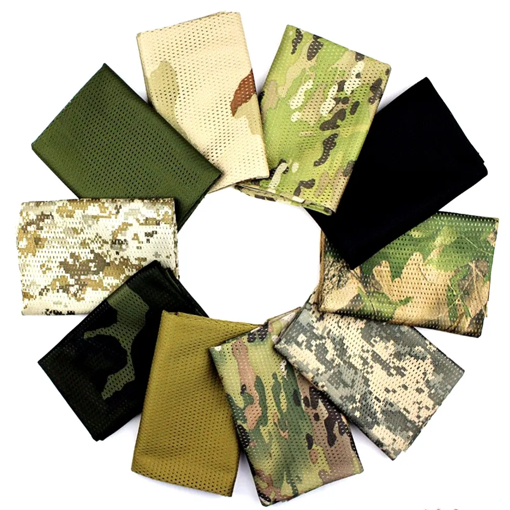 1 шт. универсальный тактический камуфляж сетка Военная вуаль прикрытие для снайпера шейный платок шарф спортивный открытый джунгли глушитель шарф