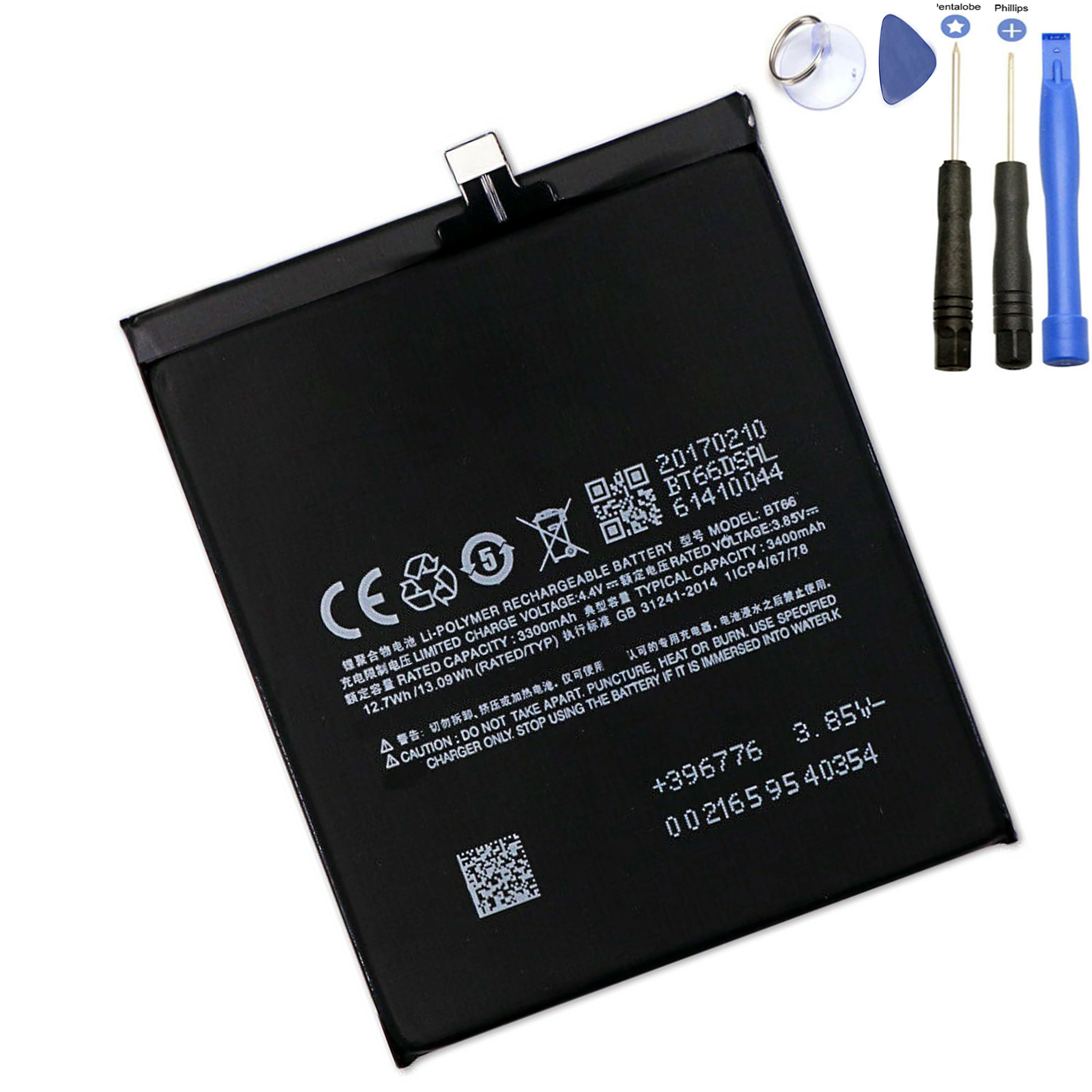 

3400mAh BT66 Batterie Replacement ForMeizu PRO 6 Plus Battery M686 M686G M686Q Bateria Batterij Accumulator