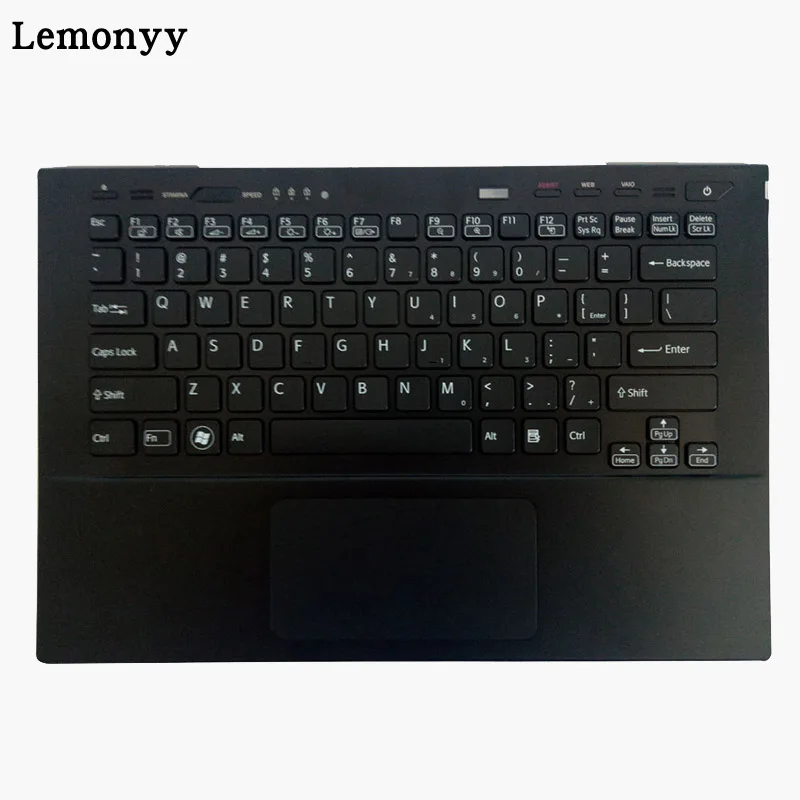 US клавиатура с подсветкой для ноутбука для sony SVS13 SVS13129CJ SVS13A1AJ SVS131 SVS132 025-2USA-2658 125-1USB2657 с Palmrest верх