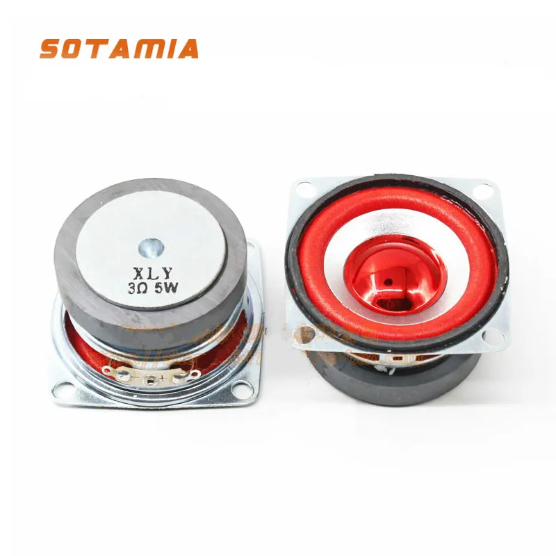 

SOTAMIA 2Pcs 53MM Audio Portable Full Range Speakers 3 Ohm 5W DIY Bluetooth Mini Speaker Sound Music Home Theater Loudspeaker