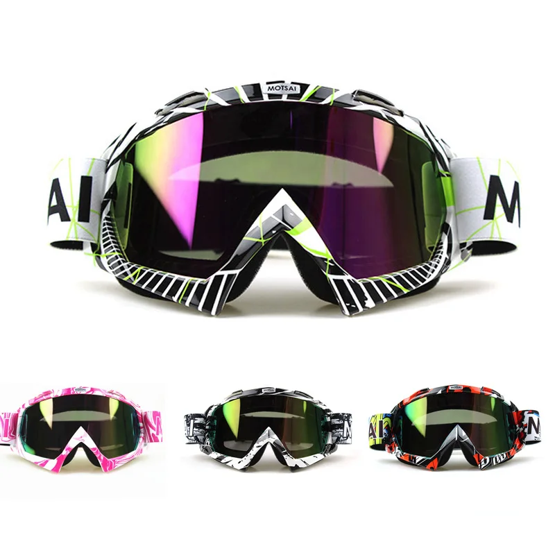 

MOTSAI Motocross Goggles Cross Country Skis Snowboard ATV Mask Oculos Gafas Motocross Motorcycle Helmet MX Goggles Glasses
