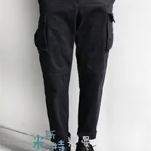 27-44 Для мужчин одежда стилист моды случайные карман украшения Комбинезоны для девочек обтягивающие штаны Большие размеры костюмы