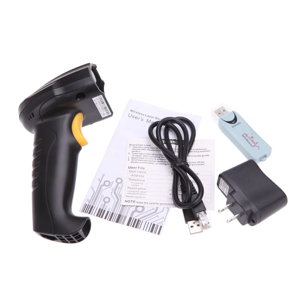 

2.4G wirelessbarcode scanner USB Handheld Bar Code scannerFor POS 200M Scan Distance storage 5,000 barcode