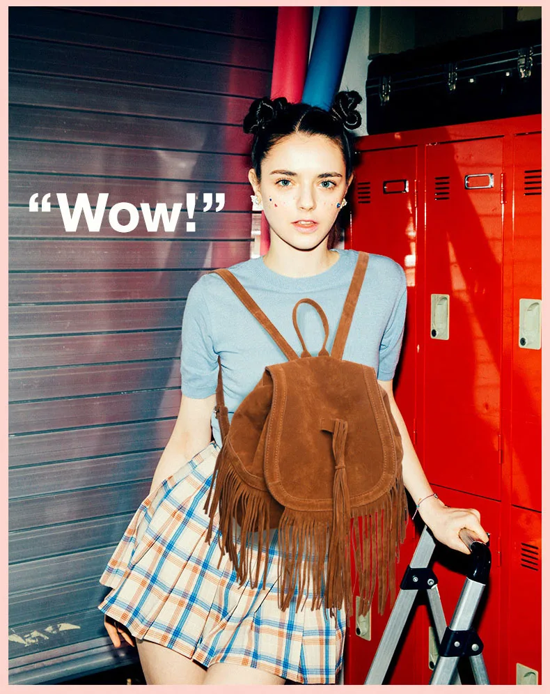 women backpack vintage fringe tassle bag bacpacks (14)