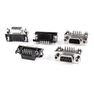5 шт. DR9 DR15 DR25 DR37 9/15/25/37 Pin 90 градусов гнездо D sub PCB монтажный разъем DB9 DB15 DB25 DB37|db9