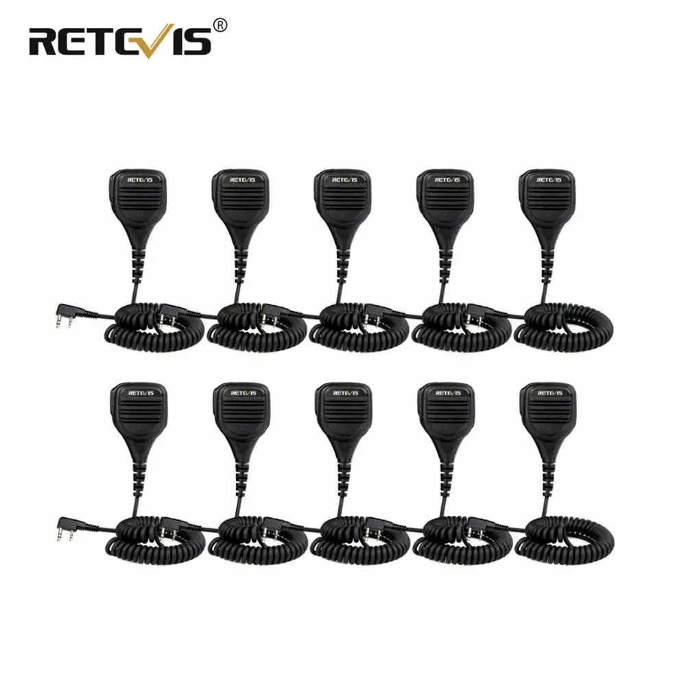 

10pcs Loud and Clear PTT Speaker Microphone With 3.5mm Audio Jack For Kenwood Retevis RT5R H777 RT5 For Baofeng UV5R 888S Radio