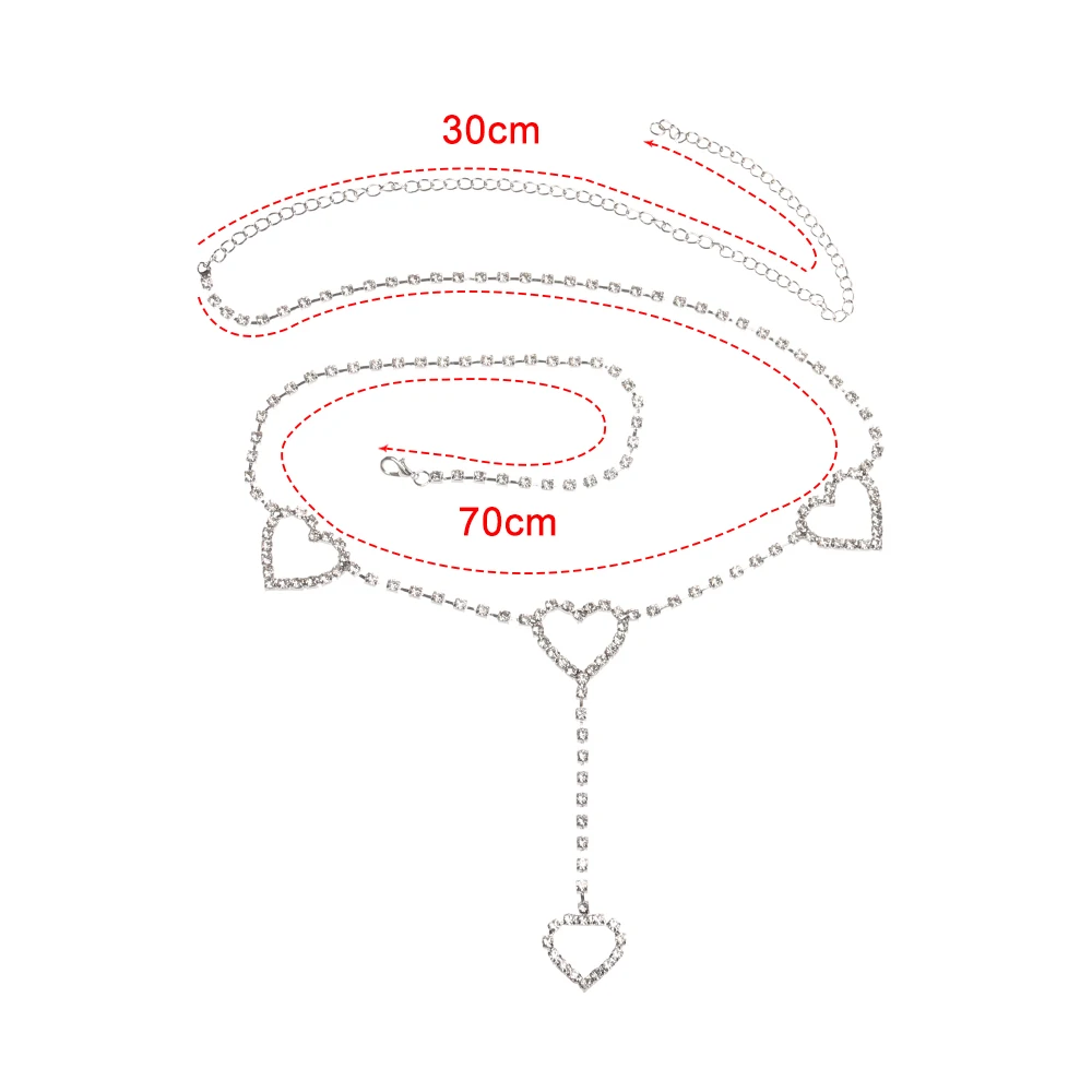 Пояс от сердца к сердцу, трендовый,, 90 s, винтажный, флеш-сверло, сердце, цепочка на талию, милые, шикарные, для ночного клуба, диско, пояс, стразы