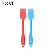 EXVI 2 PCS Kitchen Silicone Pastry Oil Brush Integrated Cream Butter Mixer Cake Bread Brush Baking Tool Safety BBQ Basting Brush
