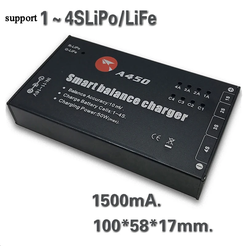 1 4S A450 High Precision Lipo Charger Lipo/LiFe Battery Balance Charger