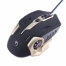UBS Wired 4000DPI 6 Buttons Mechanical Mouse Support Macro Optical Gaming Mice with Backlight for Computer Laptop Notebook PC