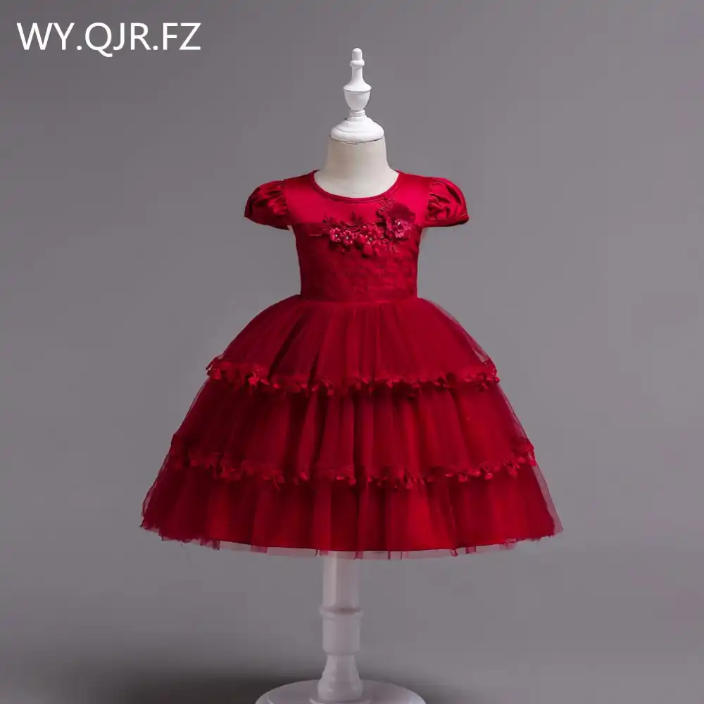 flower girl dress with burgundy