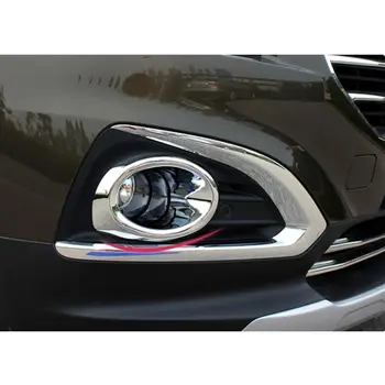 

For Peugeot 3008 2013-2015 2x New Car Front Fog Light Lamp Cover Frame Trim ABS