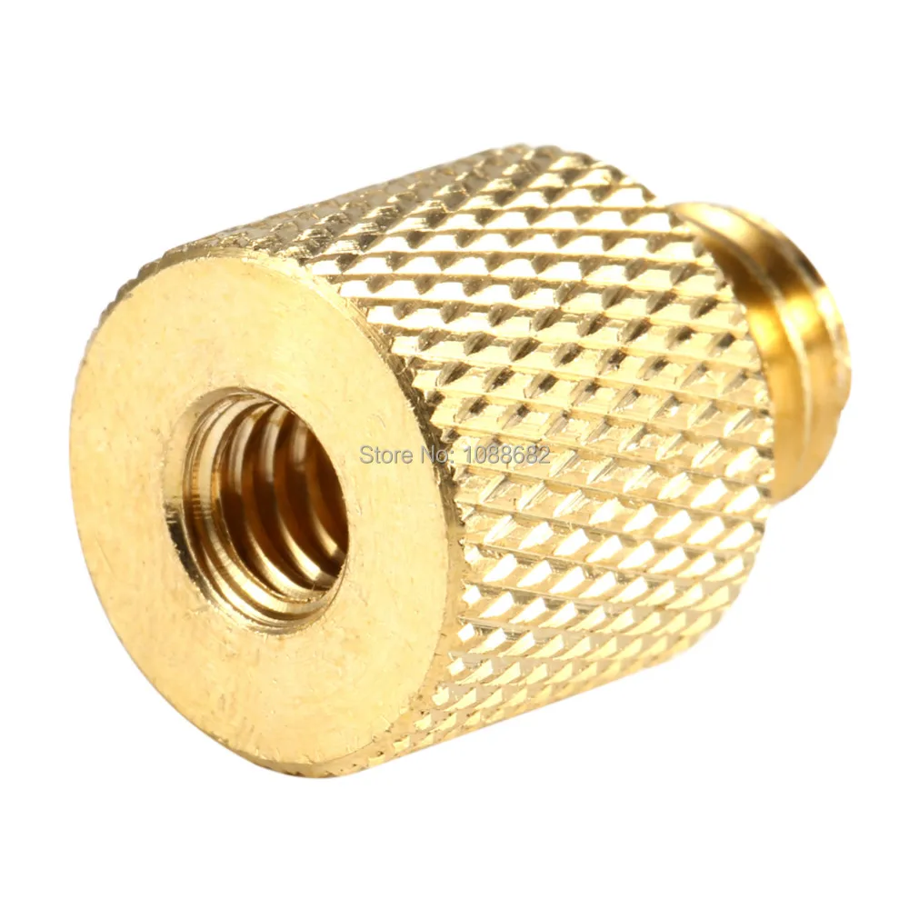 Gold Color 14 Female to 38 Male Tripod Thread Screw Adapter Brass 14 38 for Tripod Camera Light Stand Accessories (5)