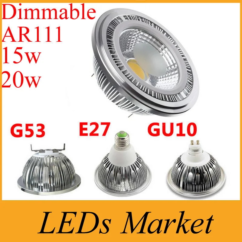 

New Arrival Ar111 Led Lamp Bulb Dimmable Led Spotlight Gu10 E27 G53 Led Bulb AC85-265V 60Angle Warm Cold White 3 years Warranty