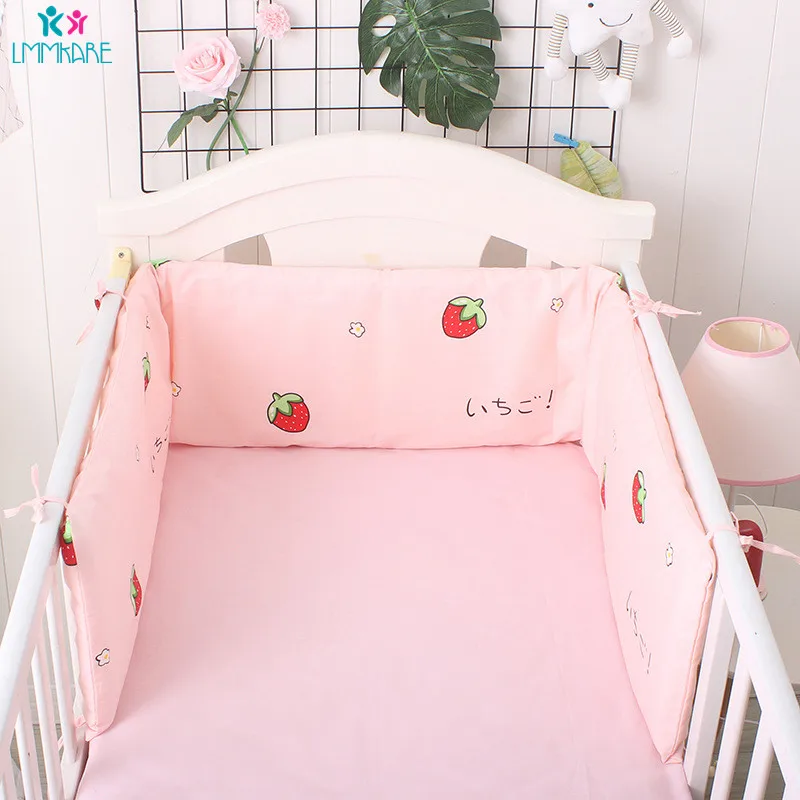 Print Baby Crib Bed Bumpers Cotton Newborn Bumper Cot Protector for Babies Boys and Grils Crib liner180CM*1PCS