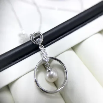 

925 Silver Pendant Parts Setting Mounting Pendant Findings and Component for Freshwater Edison Pearls Corals Jade Stones Beads