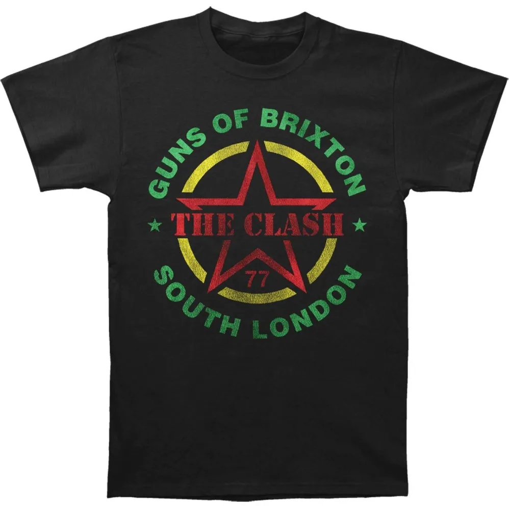 

Clash Men's Guns Of Brixton Slim Fit T-shirt Black