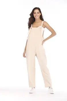 

2019 New Women Sleeveless Jumpsuit Summer Solid Color Romper Casual Knot Overalls Clubwear Outfit Plus Size S-2XL 4Colors