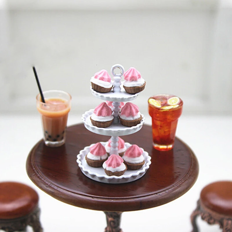 

9pcs Mini Clay Cake Snack Simulation Dessert Food Model Toys for Doll House Decoration 1/12 Dollhouse Miniature Accessories