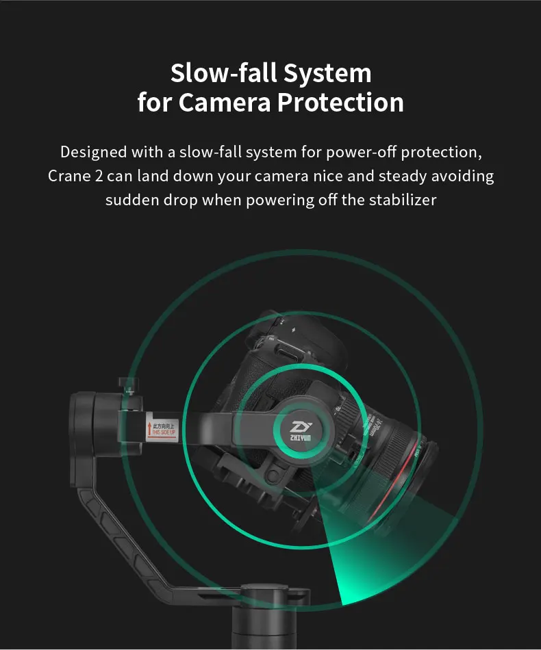zhiyun Zhi yun Official Crane 2 3-Axis Camera Stabilizer for All Models of DSLR Mirrorless Camera