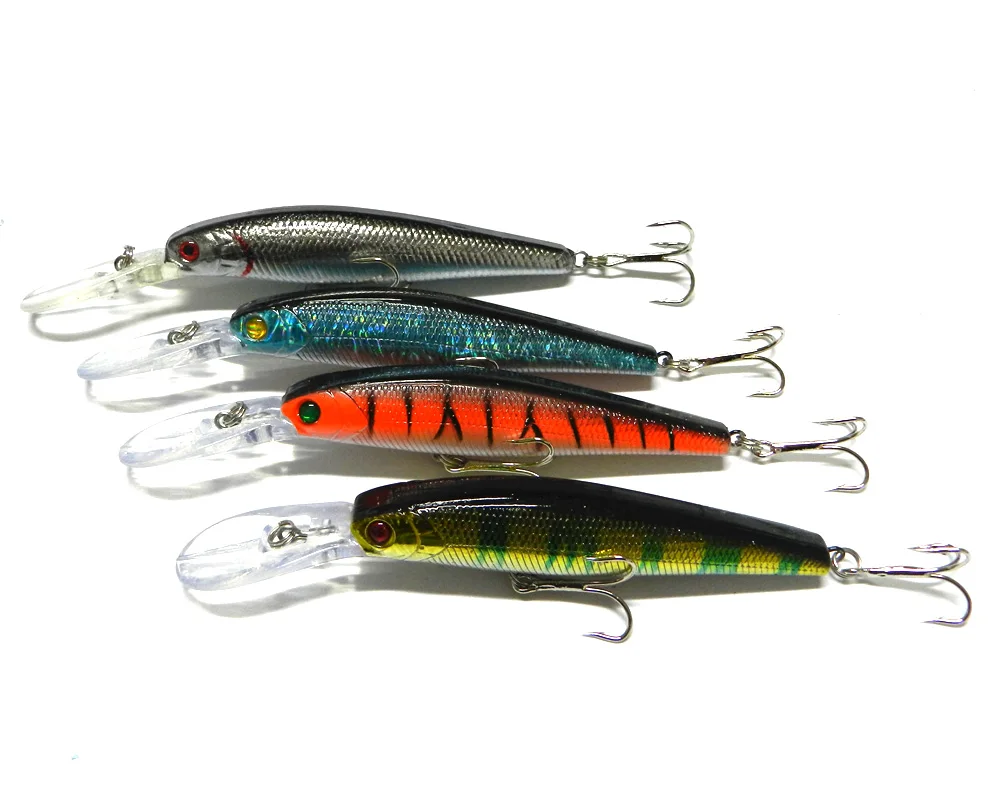  New 4pcs Minnow Fishing Lure 12.5cm 14g Deep Swim Hard Plastic Lure Isca Artificial Jerbait Fishing