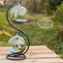 O. RoseLif цветочный горшок подвесной двойной шар декоративная стеклянная Настольная Ваза для подвесной Террариум для растений Хрустальный гидропонный контейнер